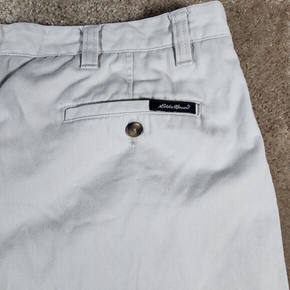 Vintage Eddie Bauer Ruston Fit Mens Dress Pants 42x32 Beige Cotton Pleated #44 - Picture 7 of 10